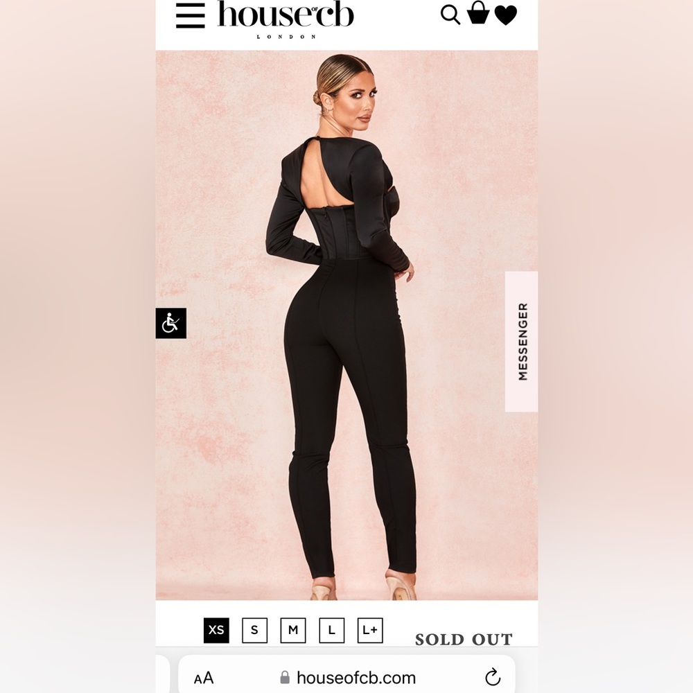 House of CB Black Corset Jumpsuit - Picture 2 of 10